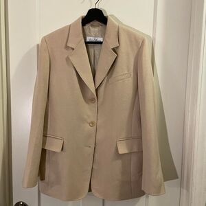 Max-mara Women's Cream and White Jacket